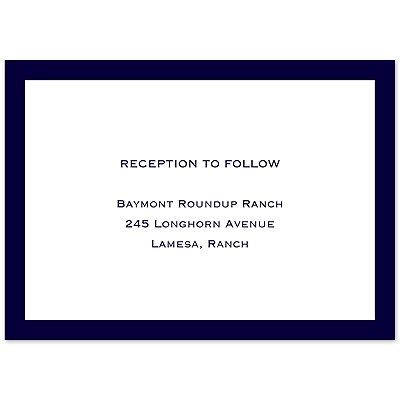Photo Simplicity - Lapis - Reception Card