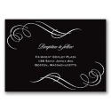 Photo and Swirls - Black  - Reception Card