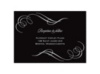 Photo and Swirls - Black  - Reception Card
