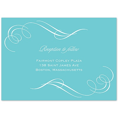 Photo and Swirls - Pool - Reception Card