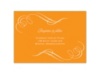 Photo and Swirls - Tangerine - Reception Card