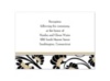 Floral Border - Golden - Reception Card