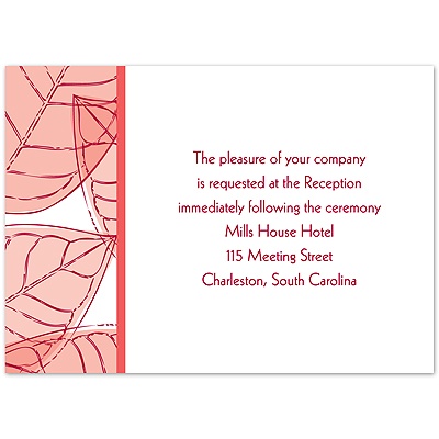 Translucent Leaves - Apple - Reception Card