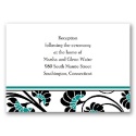 Floral Border - Jade - Reception Card