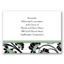 Floral Border - Clover - Reception Card