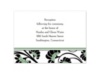 Floral Border - Clover - Reception Card