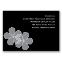 Floral Photo - Black - Reception Card