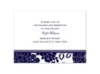 Floral Patterned - Lapis - Reception Card