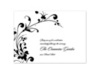 Fancy Flourish Photo - Black - Reception Card