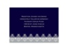 Damask Band Photo - Lapis - Reception Card