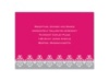 Damask Band Photo - Watermelon - Reception Card