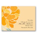 Patterned Peony - Tangerine - Reception Card