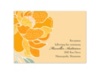 Patterned Peony - Tangerine - Reception Card