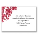 Decorative Damask - Apple - Reception Card