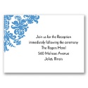 Decorative Damask - Cornflower - Reception Card