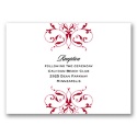 Monogram Flourish - Apple - Reception Card