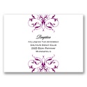 Monogram Flourish - Sangria - Reception Card
