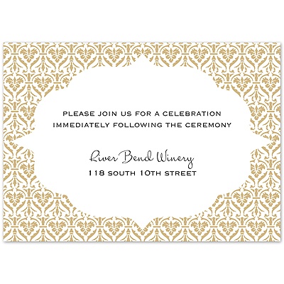 Layers of Color- Golden - Reception Card