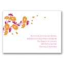 Graceful Petals - Tangerine - Reception Card