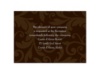 Treasured Jewels Pattern - Chocolate - Reception Card