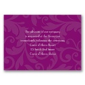 Treasured Jewels Pattern - Sangria - Reception Card