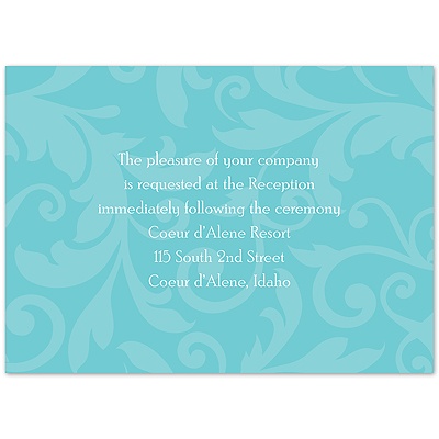 Treasured Jewels Pattern - Pool - Reception Card