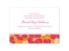 Tropical Floral - Watermelon - Reception Card