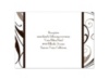 Swept Away - Chocolate - Reception Card