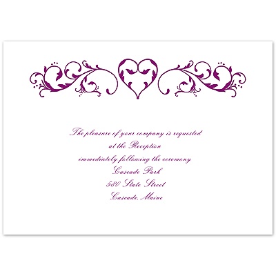 Imperial Filigree Heart - Reception Card