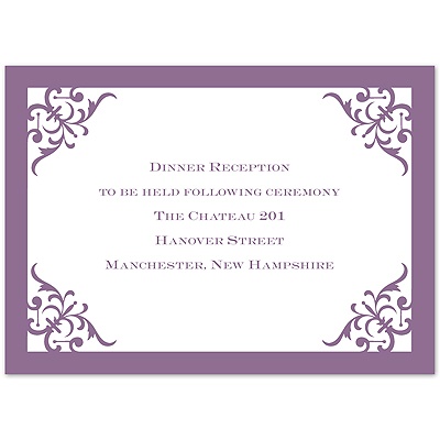Imperial Contour Border - Reception Card