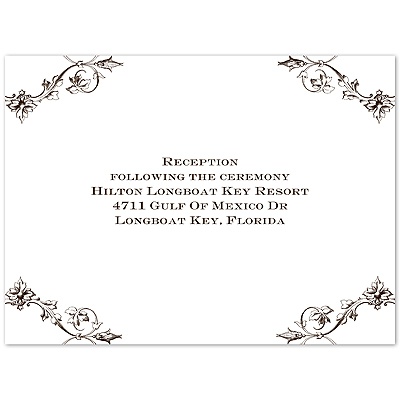 Imperial Deco Monogram - Reception Card