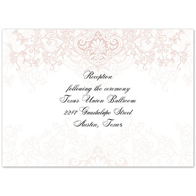 Blush Rhapsody - Reception Card