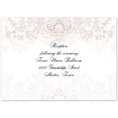 Champagne Rhapsody - Reception Card
