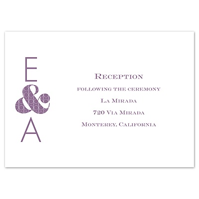 With A Twist - Reception Card
