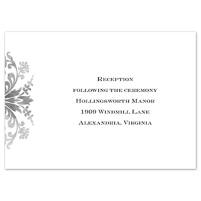 Washed Silhouette - Reception Card