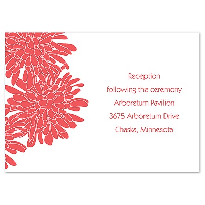 Glorious Blooms - Reception Card