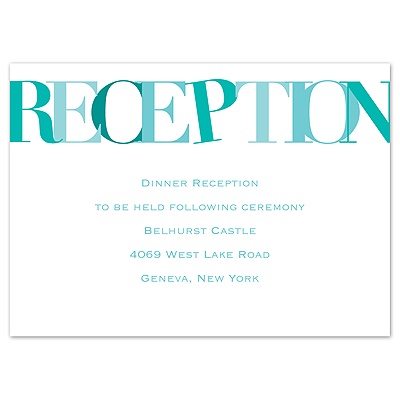 Times Square - Pool - Reception Card