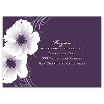 Two of Us - Plum - Reception Card