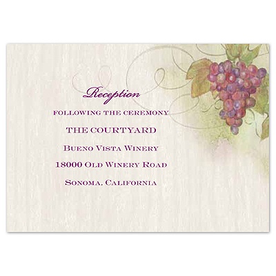 Grapevine - Reception Card