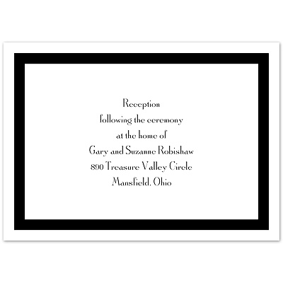 Treasured Jewels Border - Bright White - Reception Card
