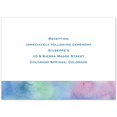 Treasured Jewels- Cool Rainbow - Reception Card
