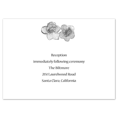 Treasured Jewels Floral - Bright White - Reception Card