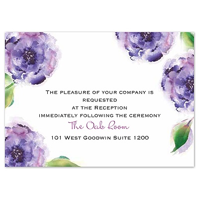 Treasured Jewels Splendor - Purple Reception Card