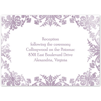 Treasured Jewels - Washed Filigree - Reception Card