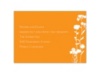Field of Flowers - Tangerine -Reception Card