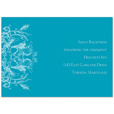 Davidsbridal on Enchanted Color   Malibu  Reception Card   Invitations By David S