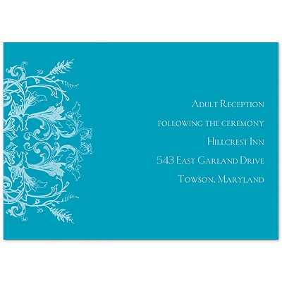 Davids Bridal  on Enchanted Color   Malibu  Reception Card   Invitations By David S