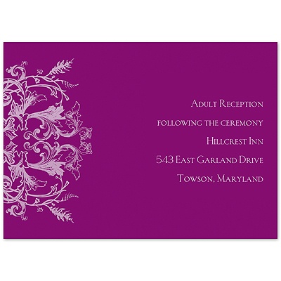 Enchanted Color -Sangria - Reception Card