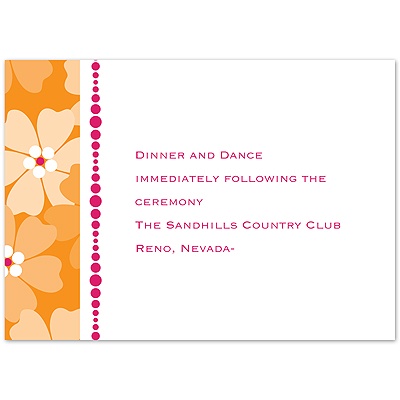 Captivating Floral - Tangerine - Reception Card