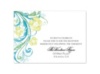 Watercolor Floral - Malibu - Reception Card